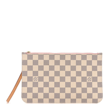 Louis Vuitton Damier Azur Neverfull MM GM Pochette Rose Ballerine 1 of 7