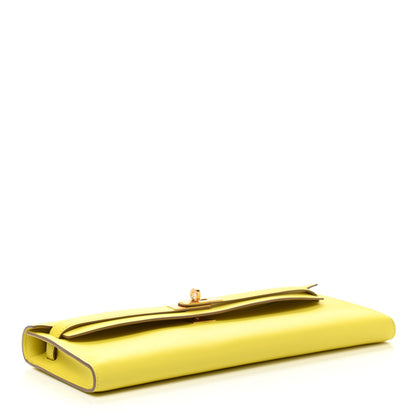 Hermes Swift Kelly Cut Clutch Pochette Lime 4 of 8