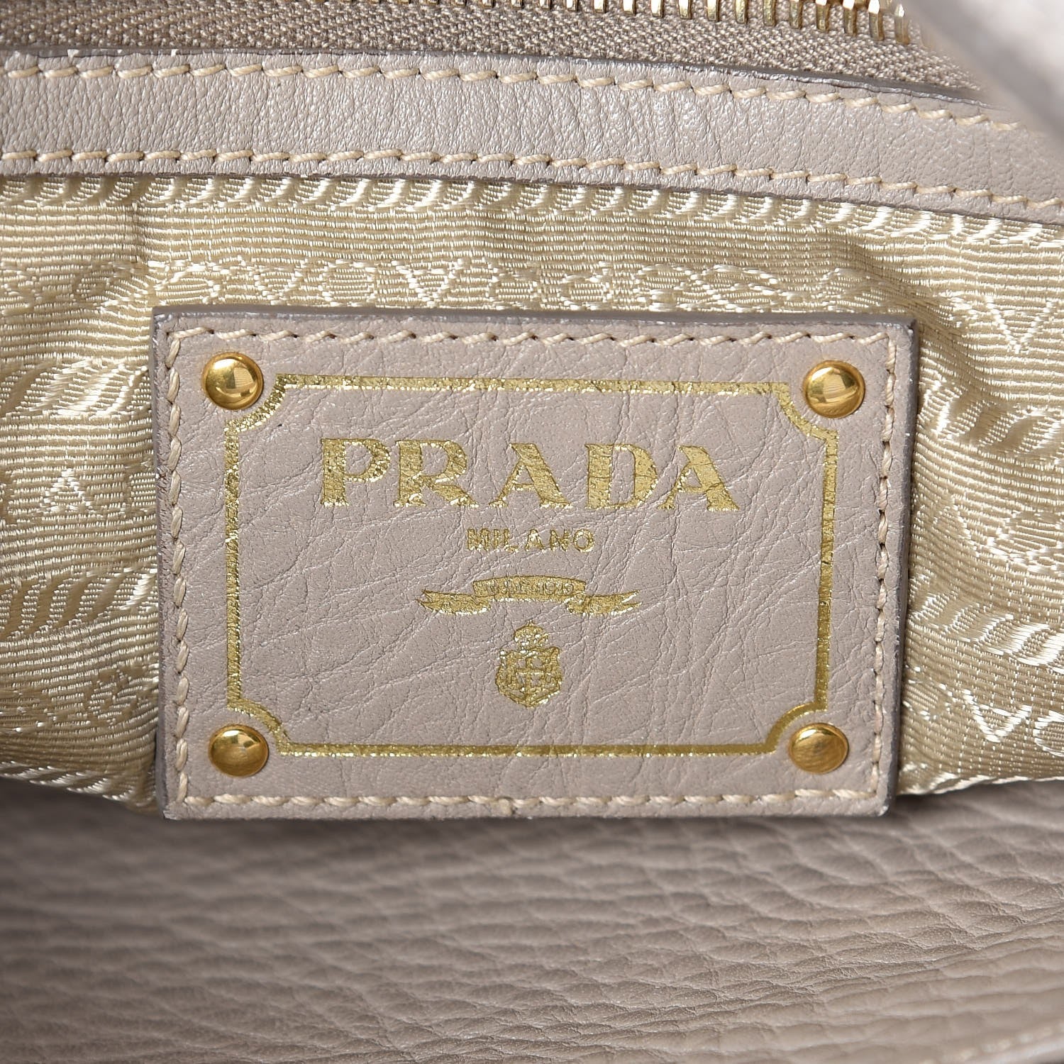 Prada Vitello Daino Side Pocket Hobo Pomice 6 of 22