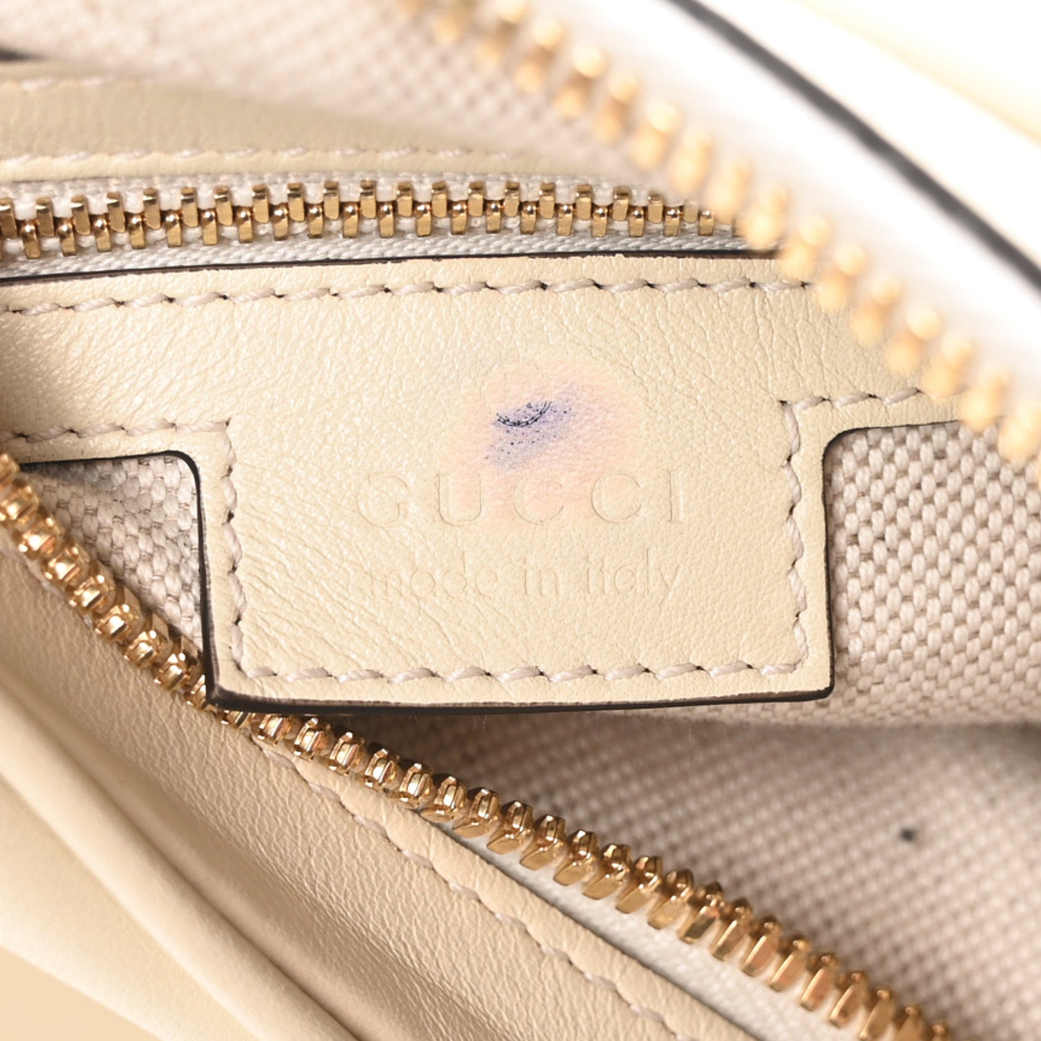 Gucci Aria Calfskin Web Large Attache Shoulder Bag Beige 6 of 9
