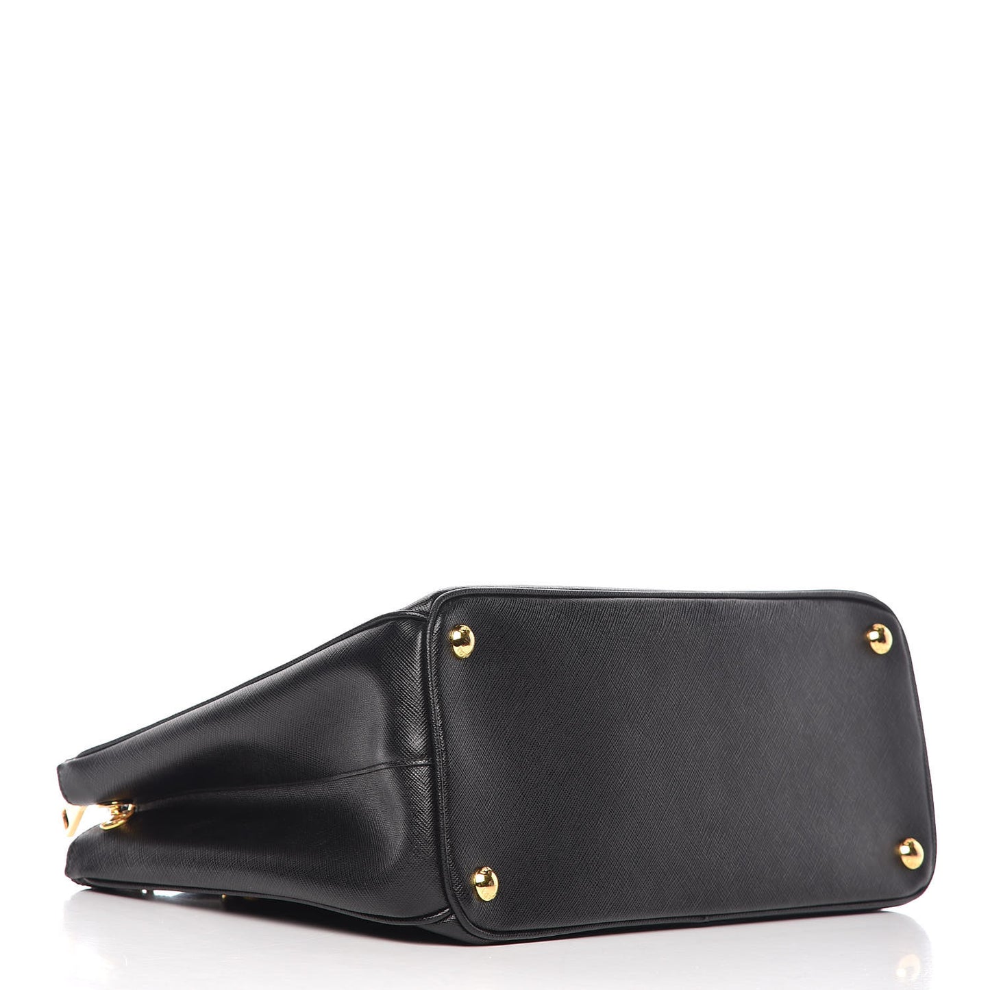 Saffiano Medium Galleria Double Zip Tote Black