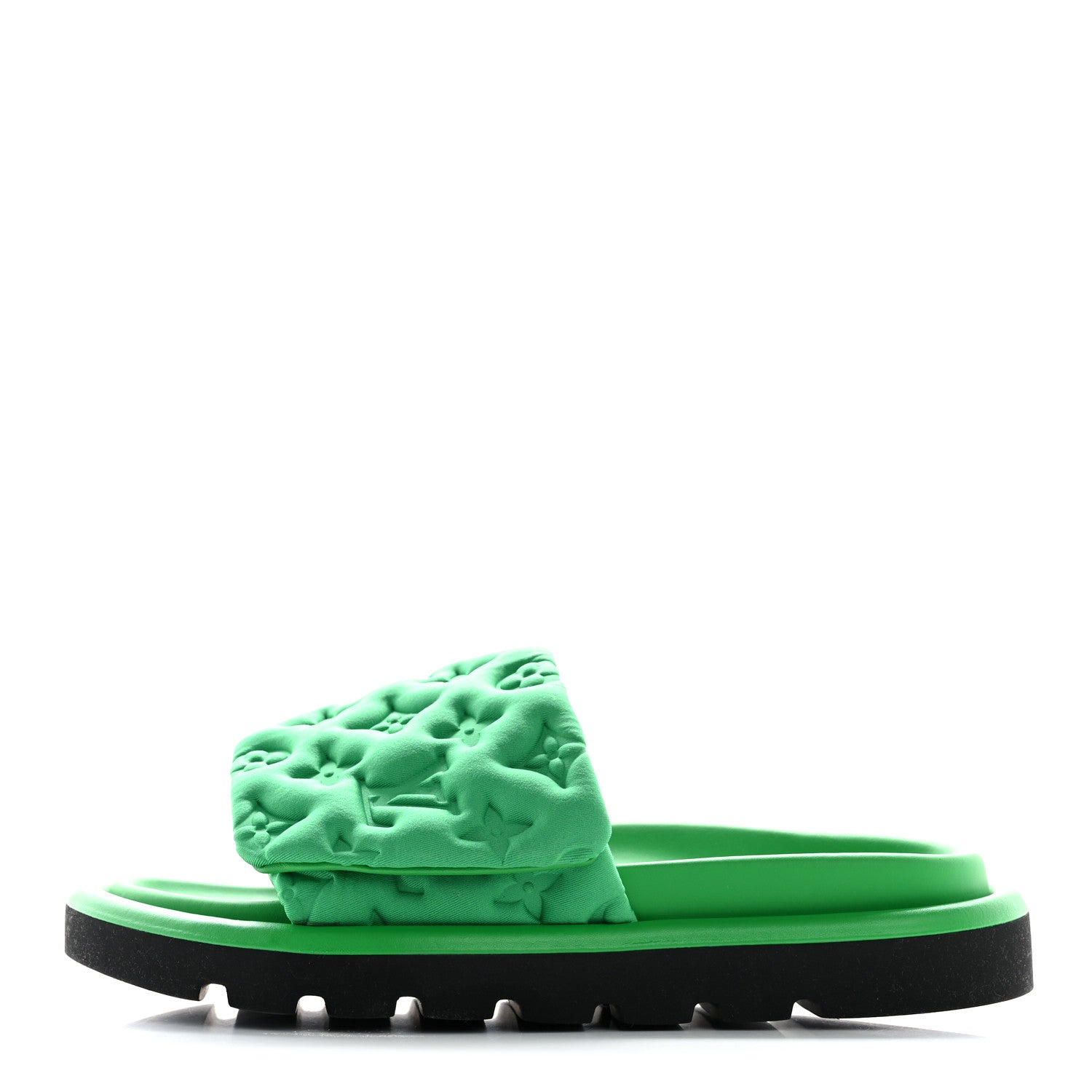 Louis Vuitton Technical Fabric Embossed Monogram Pool Pillow Comfort Mules 37 Green 1 of 9