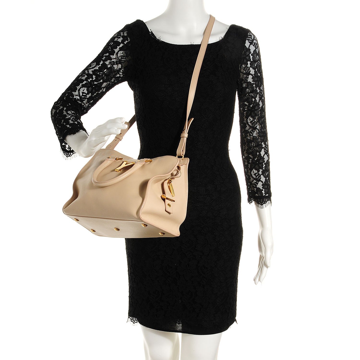 Saint Laurent Calfskin Small Classic Y Cabas Beige 2 of 7