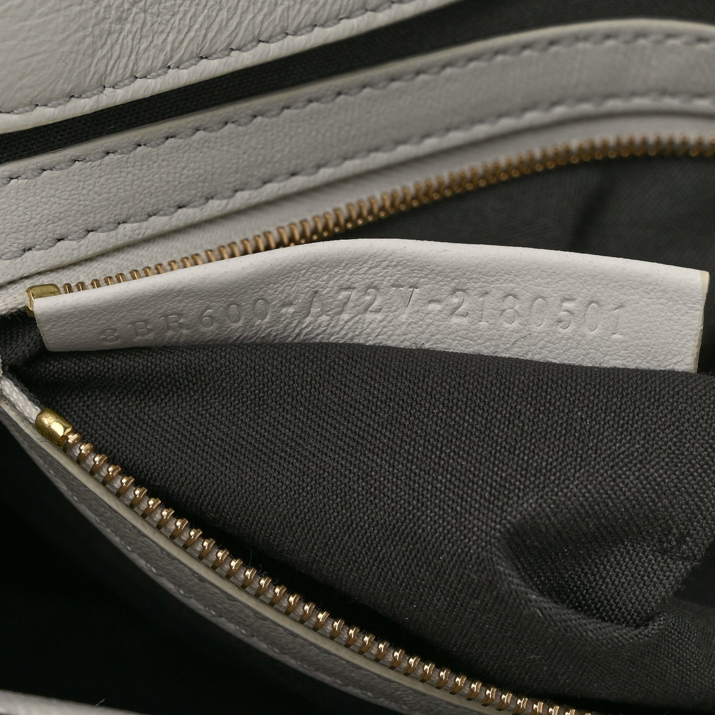 Nappa FF 1974 Embossed Baguette White