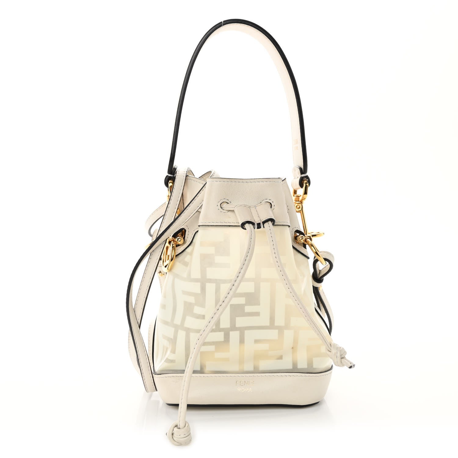 Fendi TPU FF Vitello Grace F is Fendi Mini Mon Tresor Bucket Bag White 1 of 9