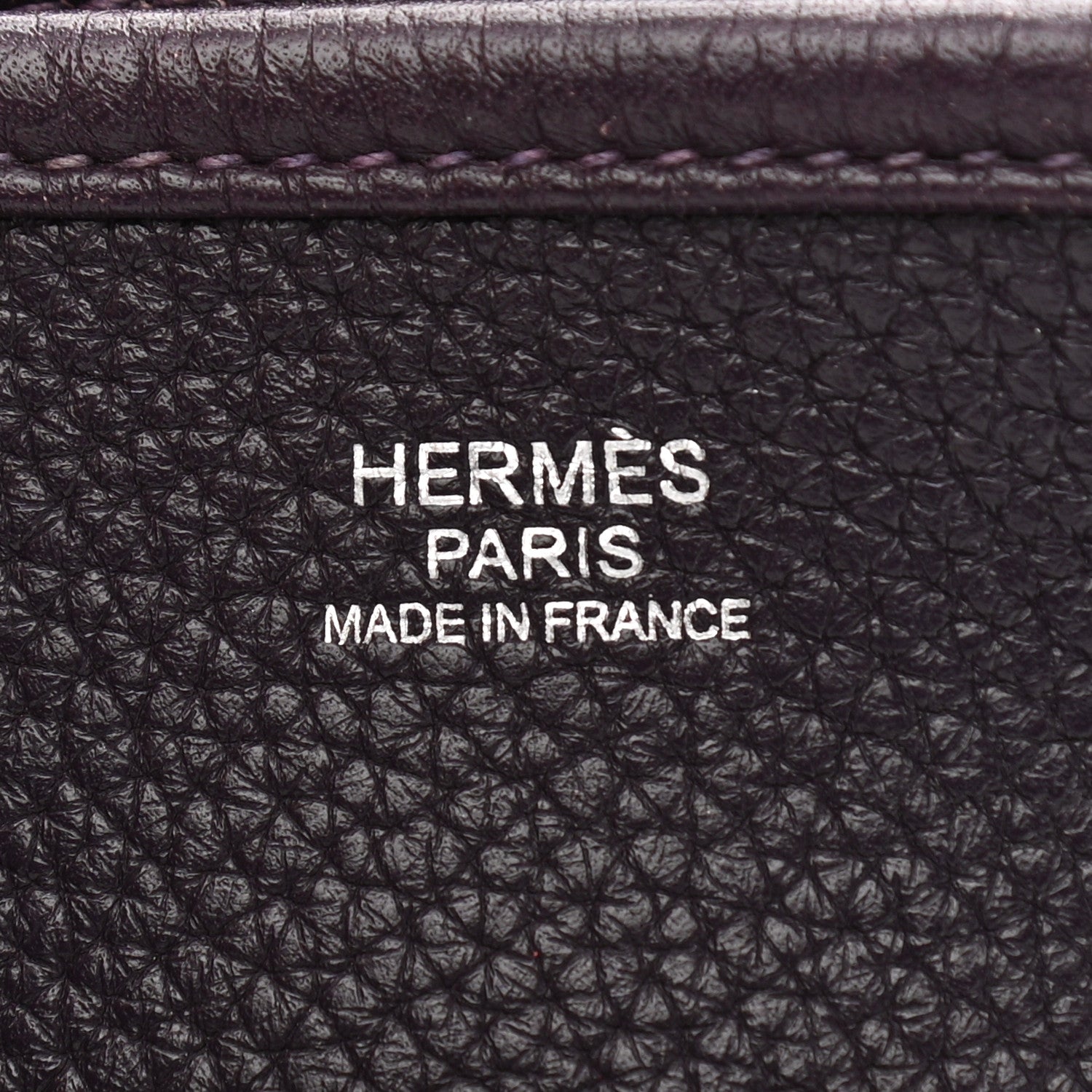 Hermes Taurillon Clemence Evelyne III GM Raisin 6 of 16
