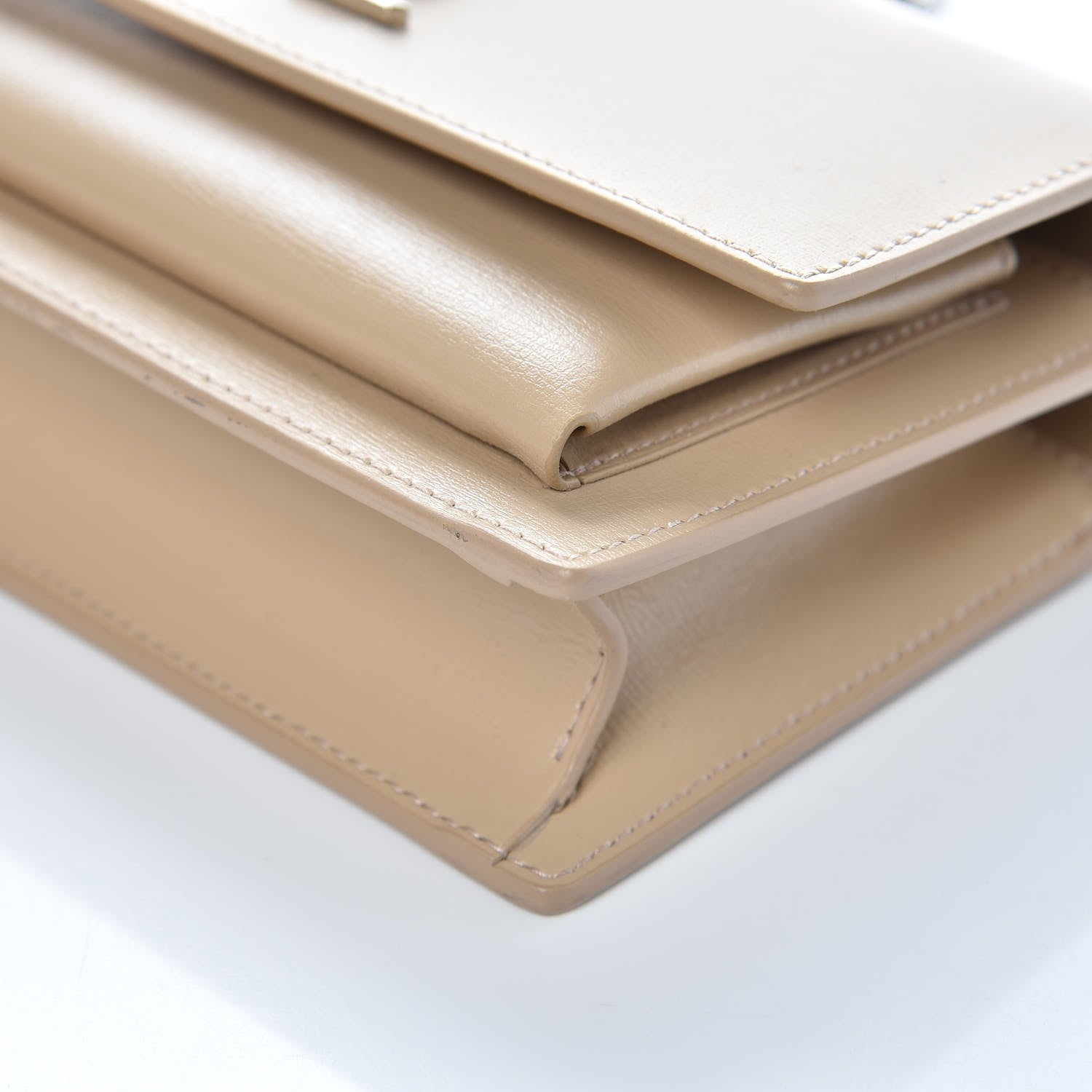 Saint Laurent Calfskin Monogram Sunset Chain Wallet Nude Powder 9 of 13