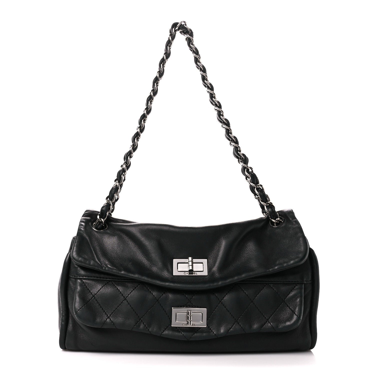 Chanel Lambskin Quilted Large Mademoiselle Double Flap Black 1 of 11