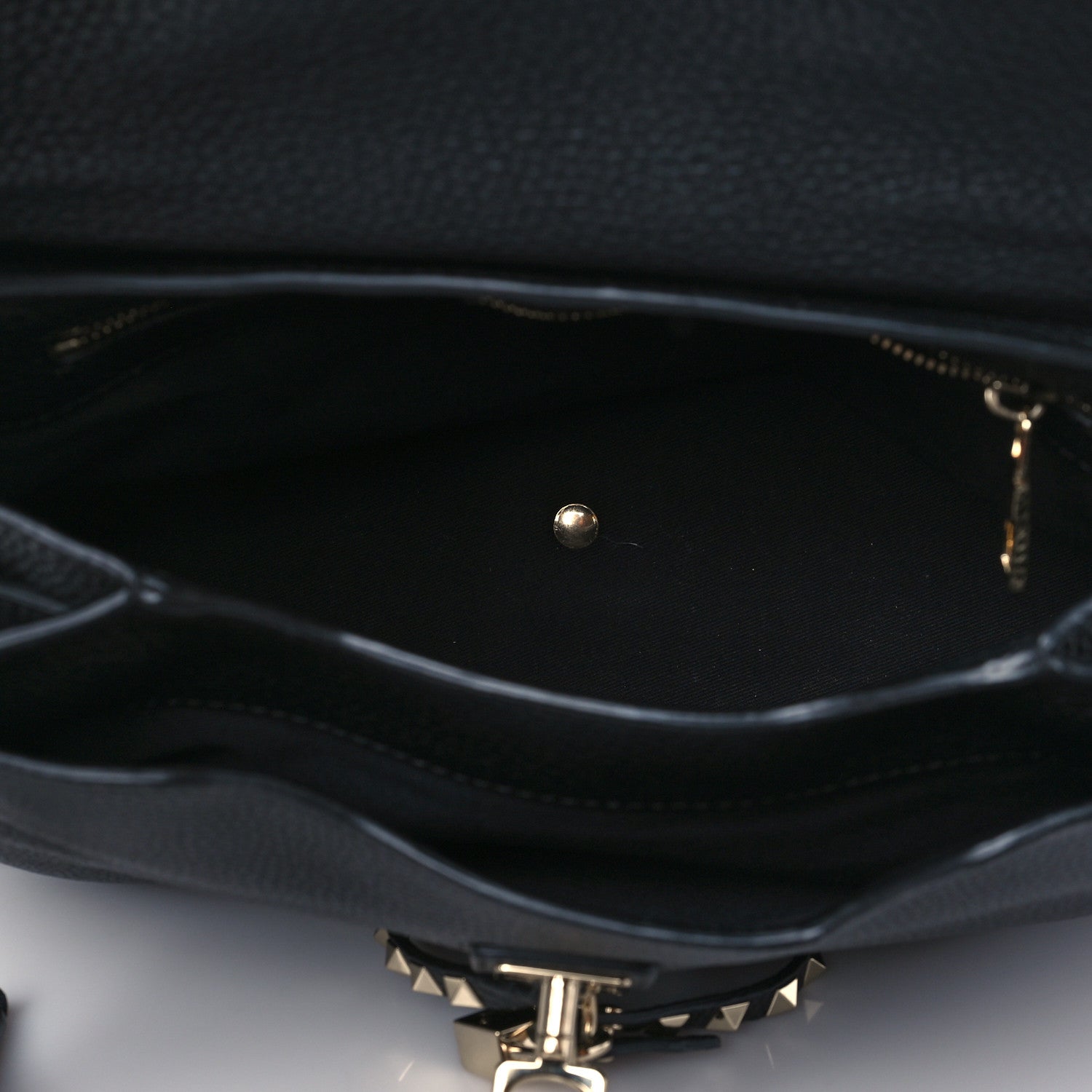 Valentino Garavani Grained Lagun Calfskin Rockstud Twiny Top Handle Bag Black 5 of 9