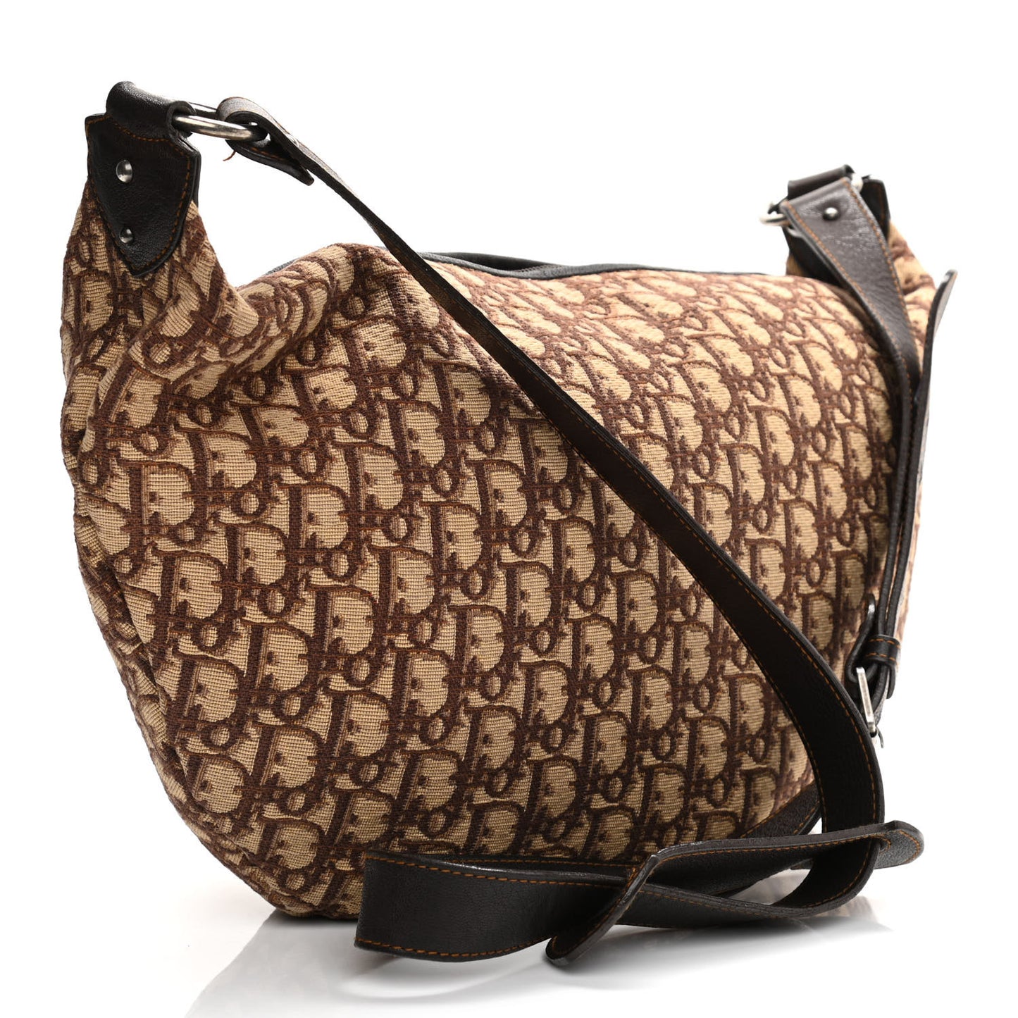 Monogram Buckle Hobo Marron Fonce