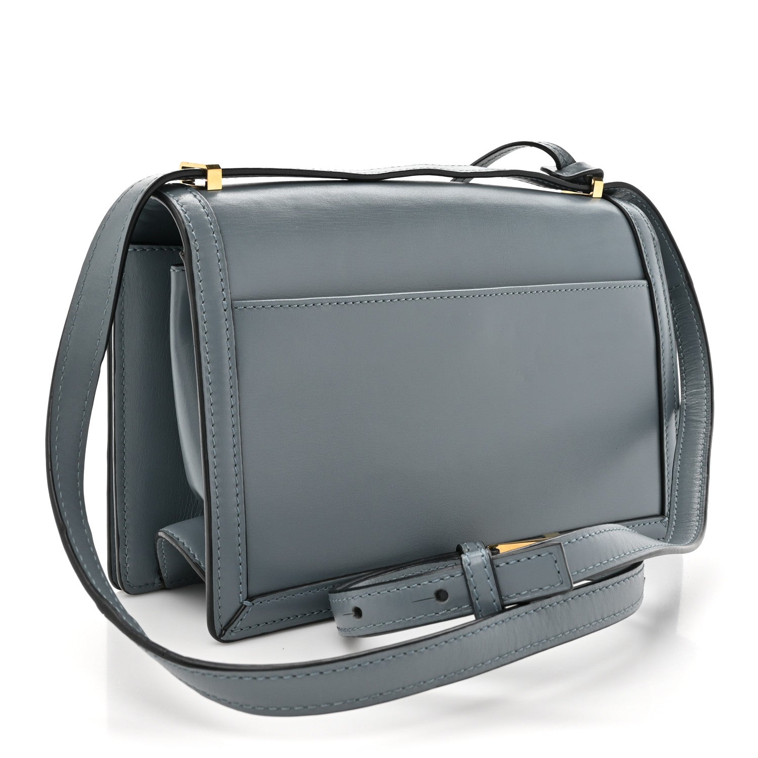 Loewe Calfskin Small Barcelona Shoulder Bag Stone Blue 3 of 14