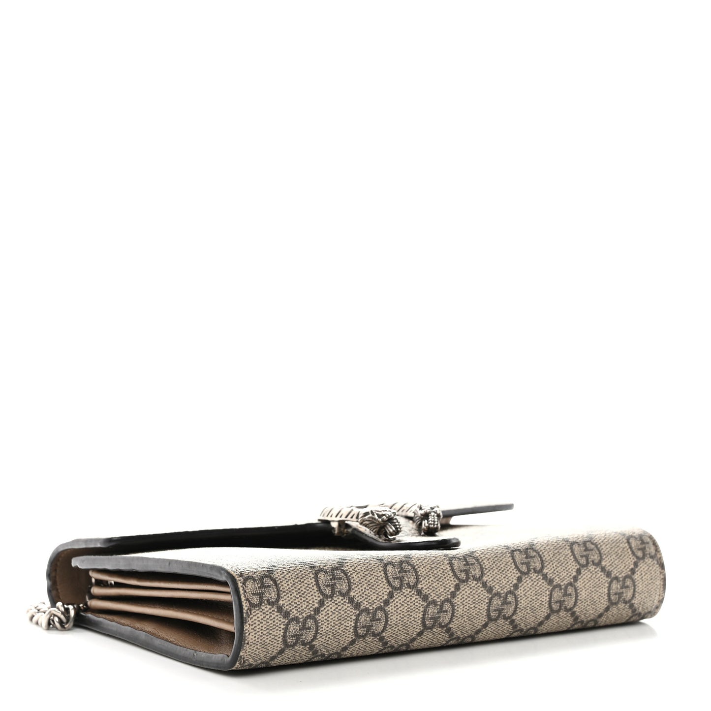 GG Supreme Monogram Mini Dionysus Chain Wallet Beige Taupe