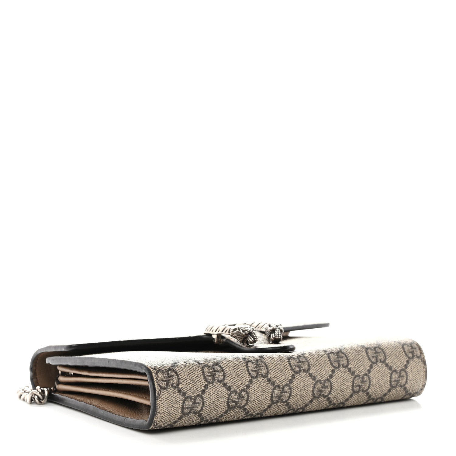Gucci GG Supreme Monogram Mini Dionysus Chain Wallet Beige Taupe 4 of 13