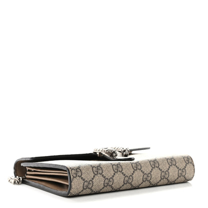 Gucci GG Supreme Monogram Mini Dionysus Chain Wallet Beige Taupe 4 of 13