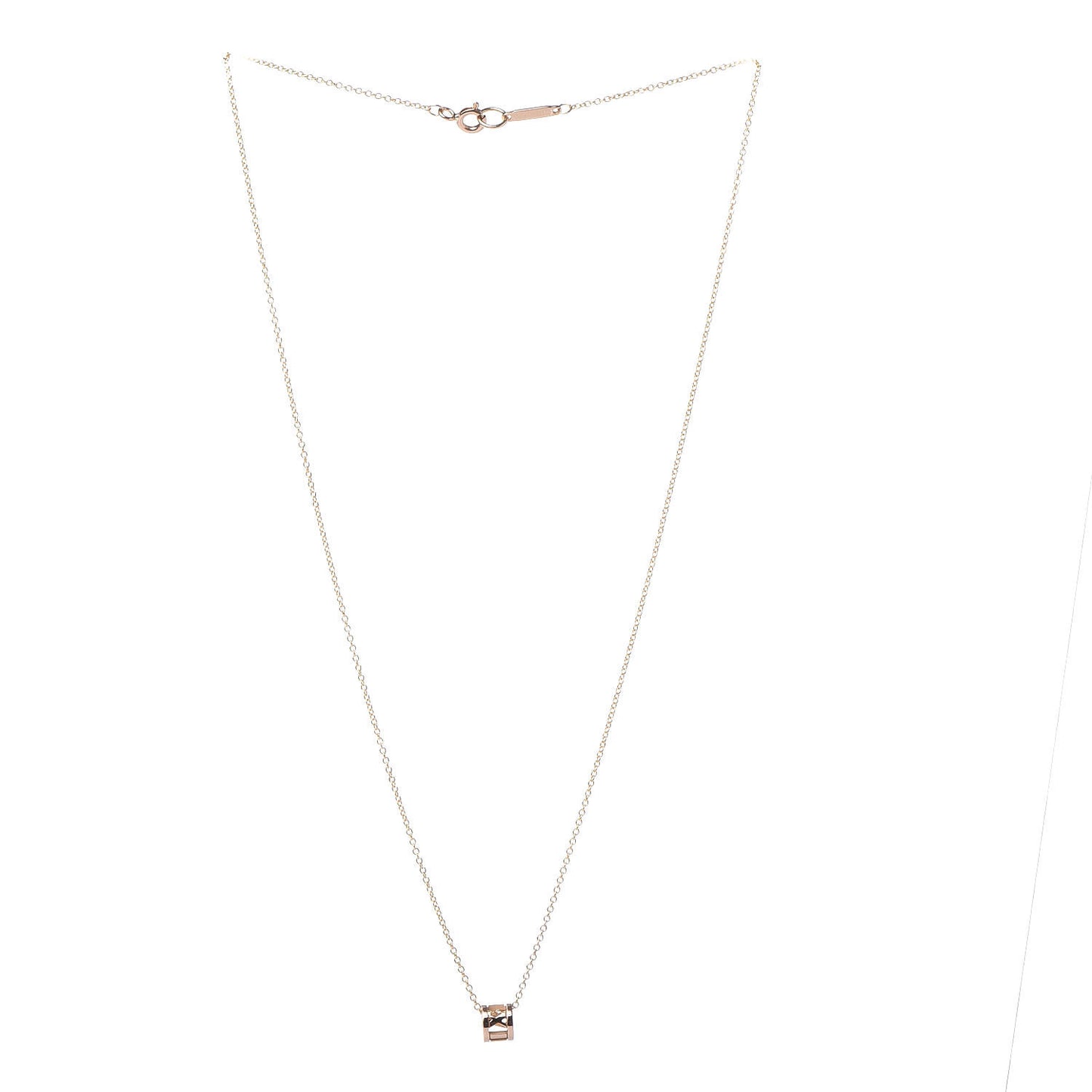 18K Rose Gold Atlas Open Pendant Necklace