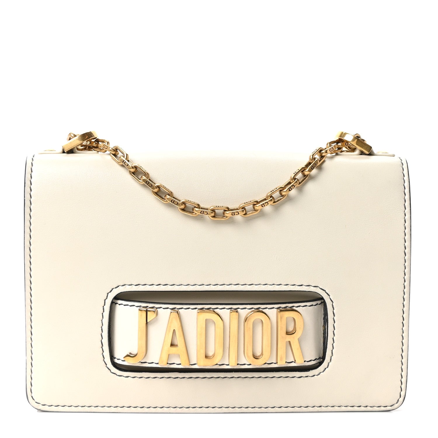 Christian Dior Calfskin J'Adior Chain Flap Bag Off White 1 of 9