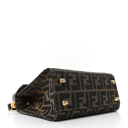 Fendi Zucca Vitello Top Handle Shoulder Bag Tobacco Moro 4 of 9