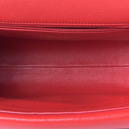 Chanel Calfskin Chevron Quilted Envelope Flap Red 5 of 10