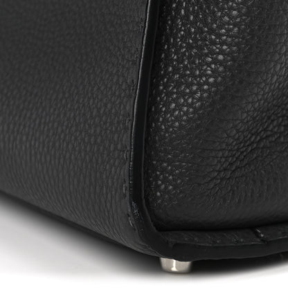 Fendi Cuoio Romano Selleria Bi-Color Medium Peekaboo Iconic Satchel Asfalto Latte 17 of 18