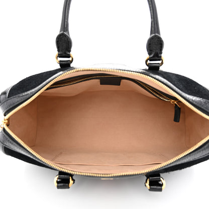 Gucci Suede Patent GG Web Medium Ophidia Boston Black 4 of 9