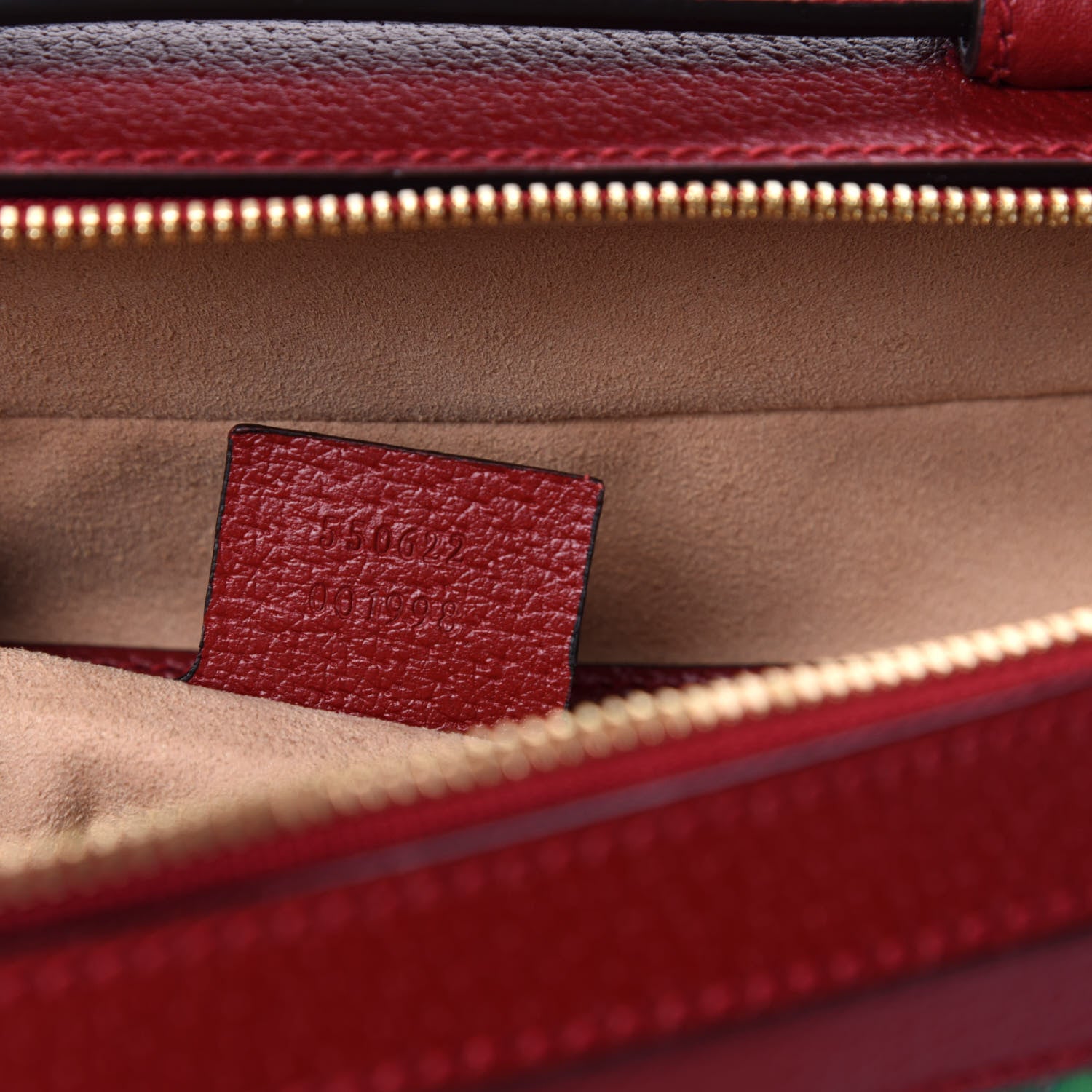 Gucci GG Supreme Monogram Flora Web Small Ophidia Top Handle Shoulder Bag Hibiscus Red 9 of 10