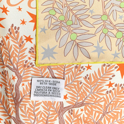 Hermes Silk La Charme D Orphee Scarf 90 Bouton D'or Creme 7 of 7