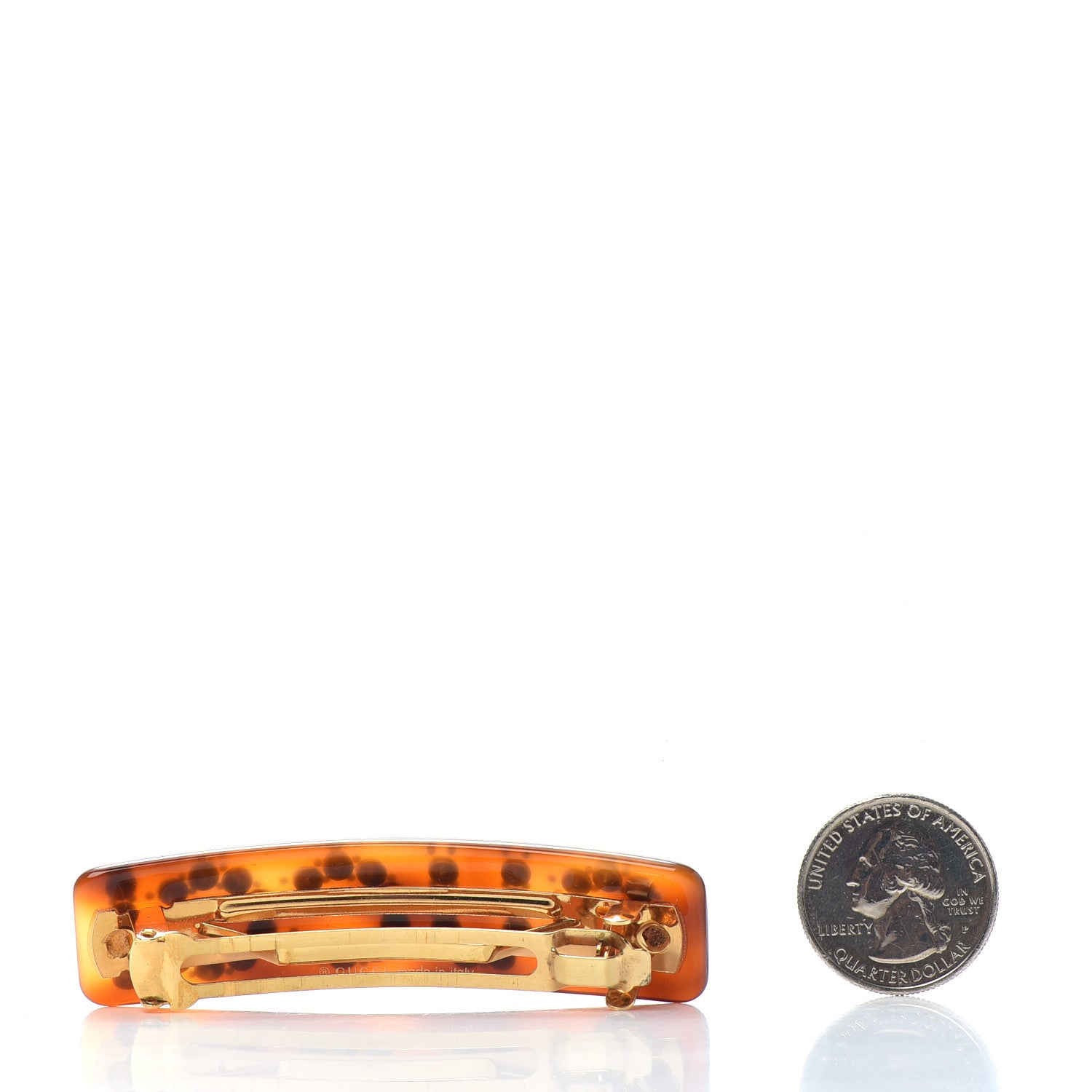 Gucci Resin Crystal Single Hair Barrette Tortoiseshell 2 of 3