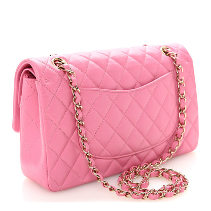 Chanel Caviar Quilted Medium Double Flap Pink 3 of 11