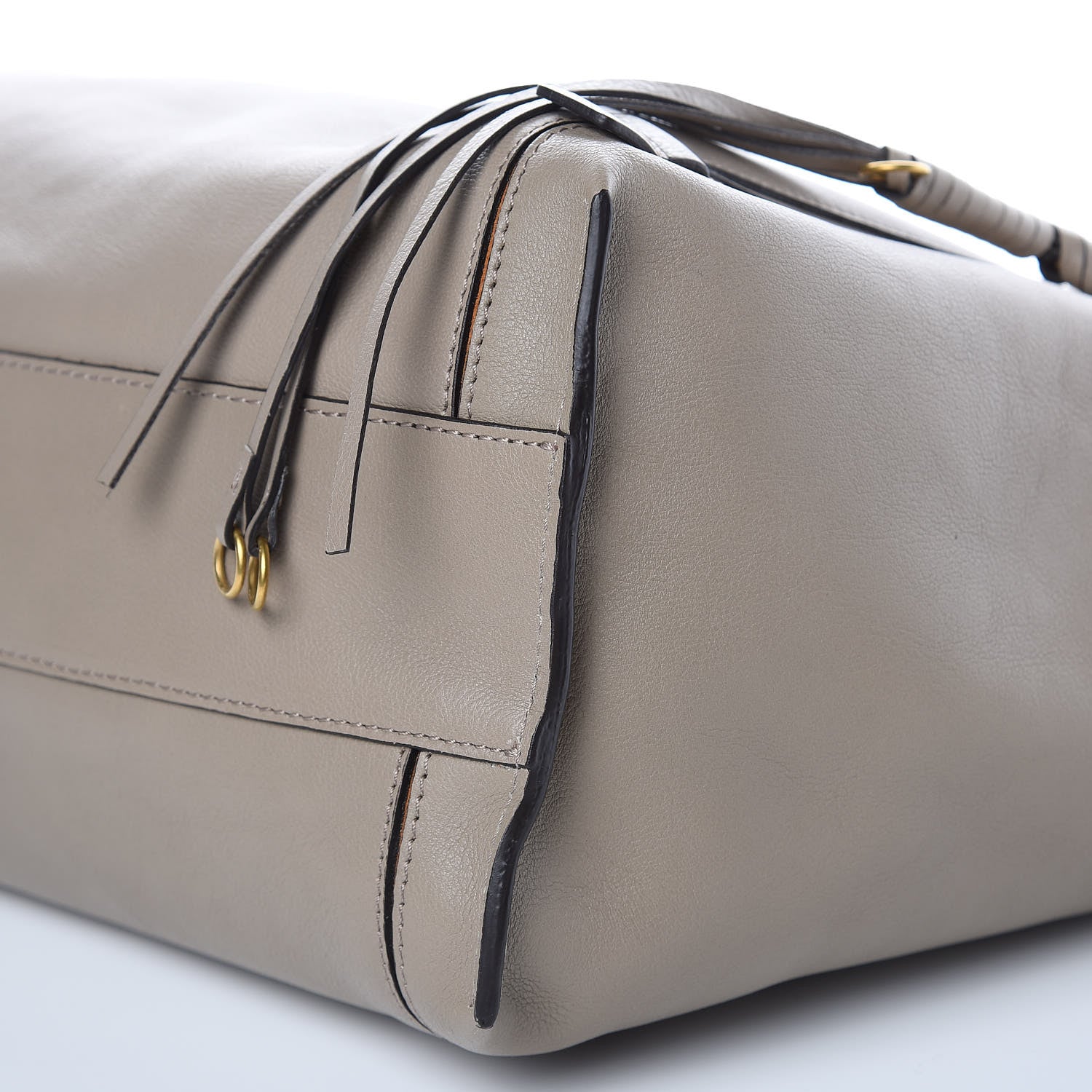 Chloe Smooth Calfskin Medium Milo Shopping Tote Motty Grey 9 of 10