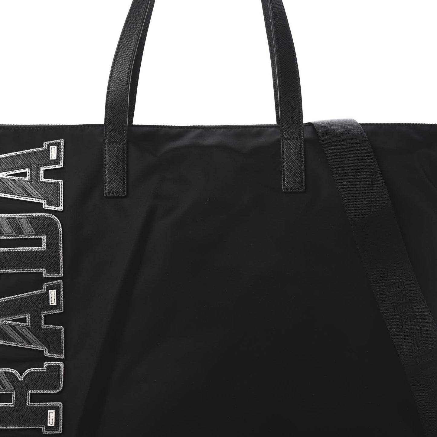 Tessuto Nylon Character Shopping Tote Black