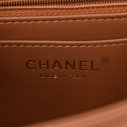 Chanel Lambskin Quilted Mini Rectangular Flap Brown 6 of 10