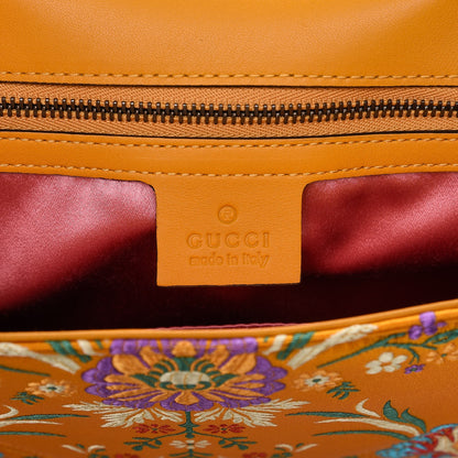 Gucci Jacquard Matelasse Floral Medium GG Marmont Shoulder Bag Yellow 6 of 12