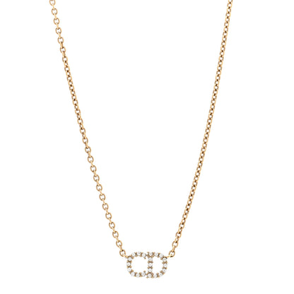 Christian Dior Metal Crystal Clair D Lune Necklace Gold 1 of 6