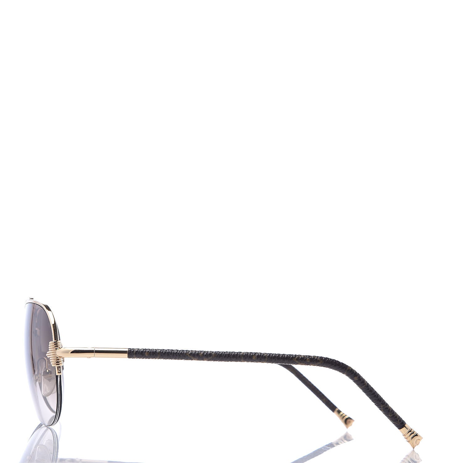 Louis Vuitton Monogram Petite Viola Pilote Aviator Sunglasses Z0571U Brown 2 of 7