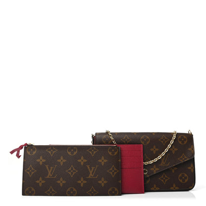 Louis Vuitton Monogram Pochette Felicie Chain Wallet Fuchsia 1 of 4