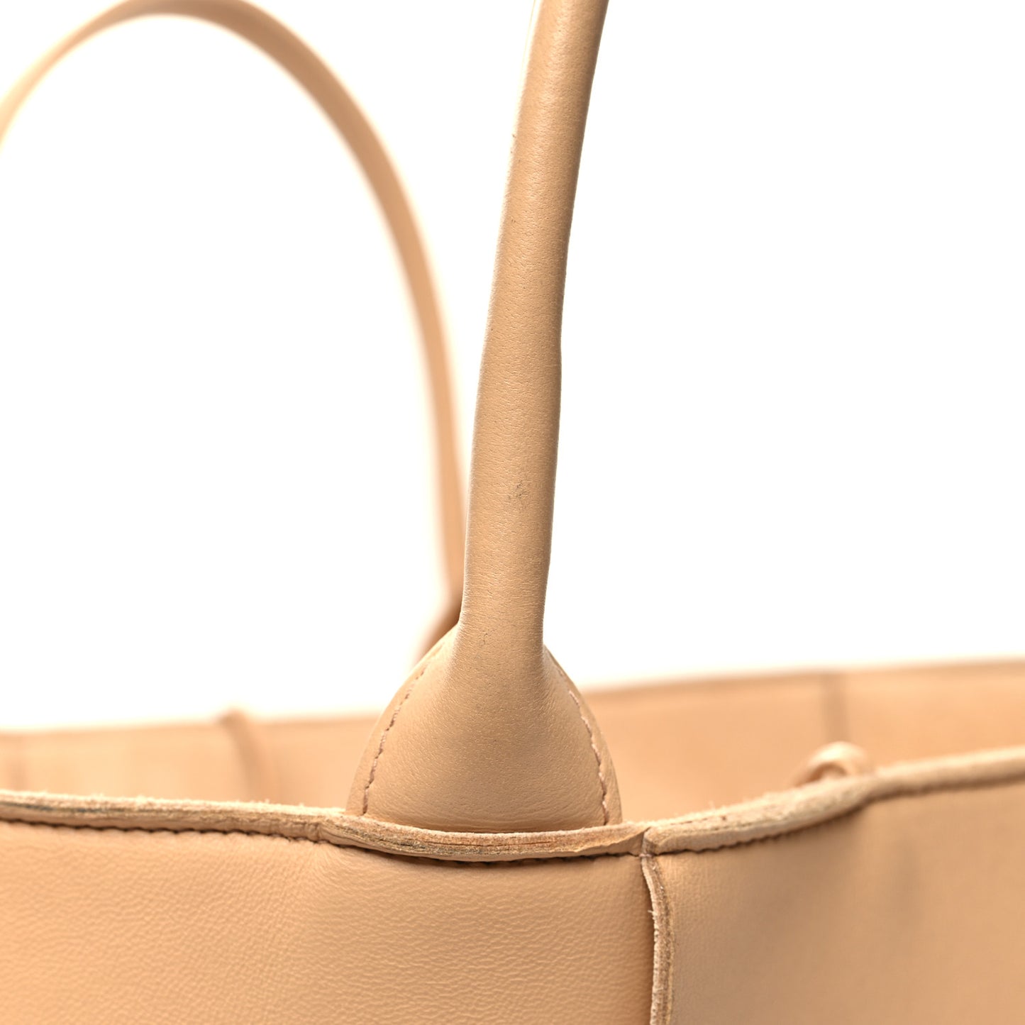 Nappa Maxi Intrecciato Small Arco Tote Almond