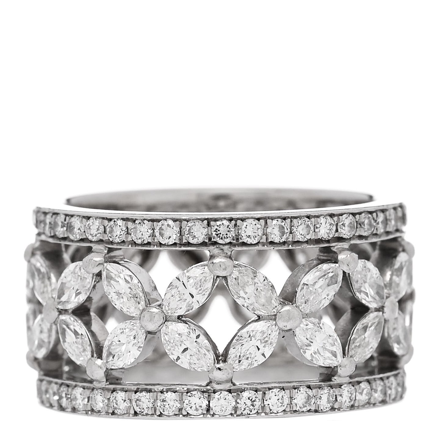 Platinum Diamond Victoria Band Ring 52 6