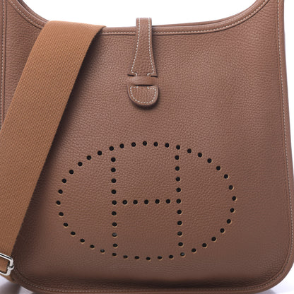 Hermes Taurillon Clemence Evelyne III PM Gold 11 of 12