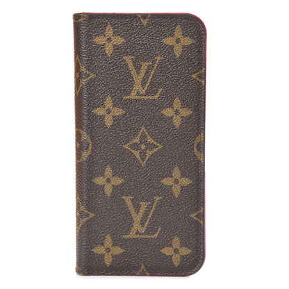 Louis Vuitton Monogram iPhone X Folio Case Rose Pop 1 of 13