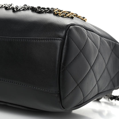 Chanel Calfskin Chain 20s Signature Hobo Black 6 of 11