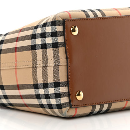 Burberry Calfskin Vintage Check Triple Stud Mini Belt Bag Archive Beige 10 of 14