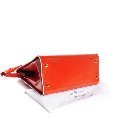 Prada Saffiano Vernice Shopping Tote Arancio 4 of 12
