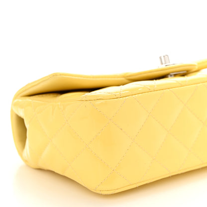 Chanel Patent Quilted Mini Rectangular Flap Yellow 9 of 12