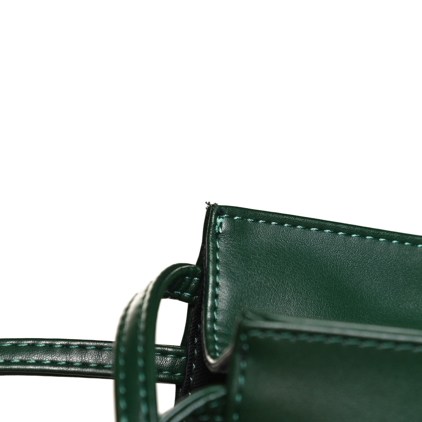 Vegan Leather Small Shopping Bag Dark Olive