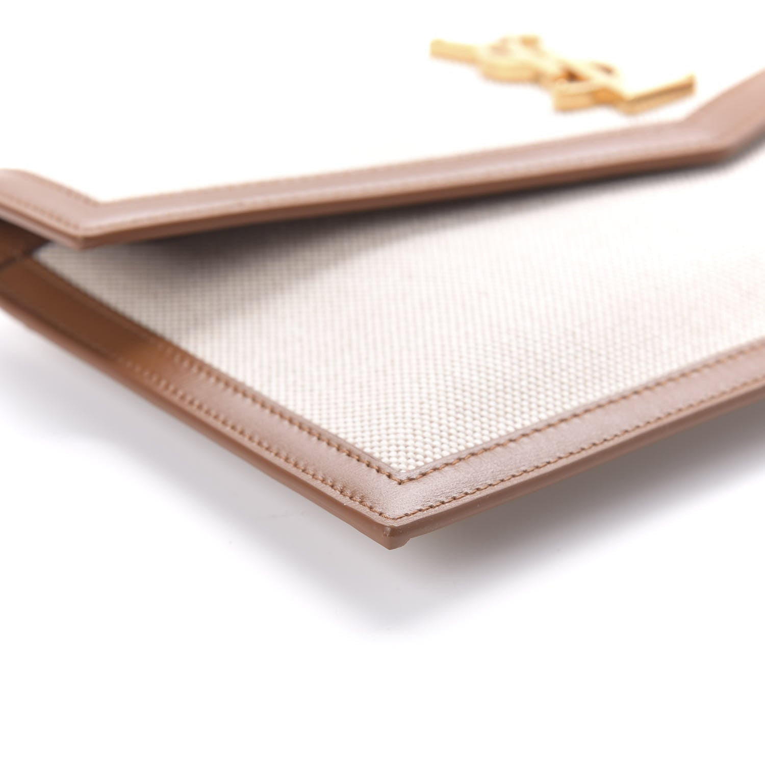 Saint Laurent Canvas Uptown Pouch Natural Beige Brick 6 of 10