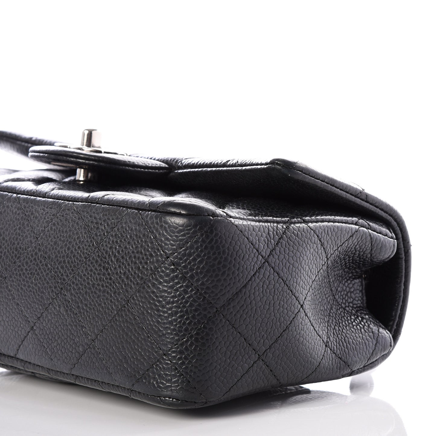 Caviar Quilted Mini Rectangular Flap Black