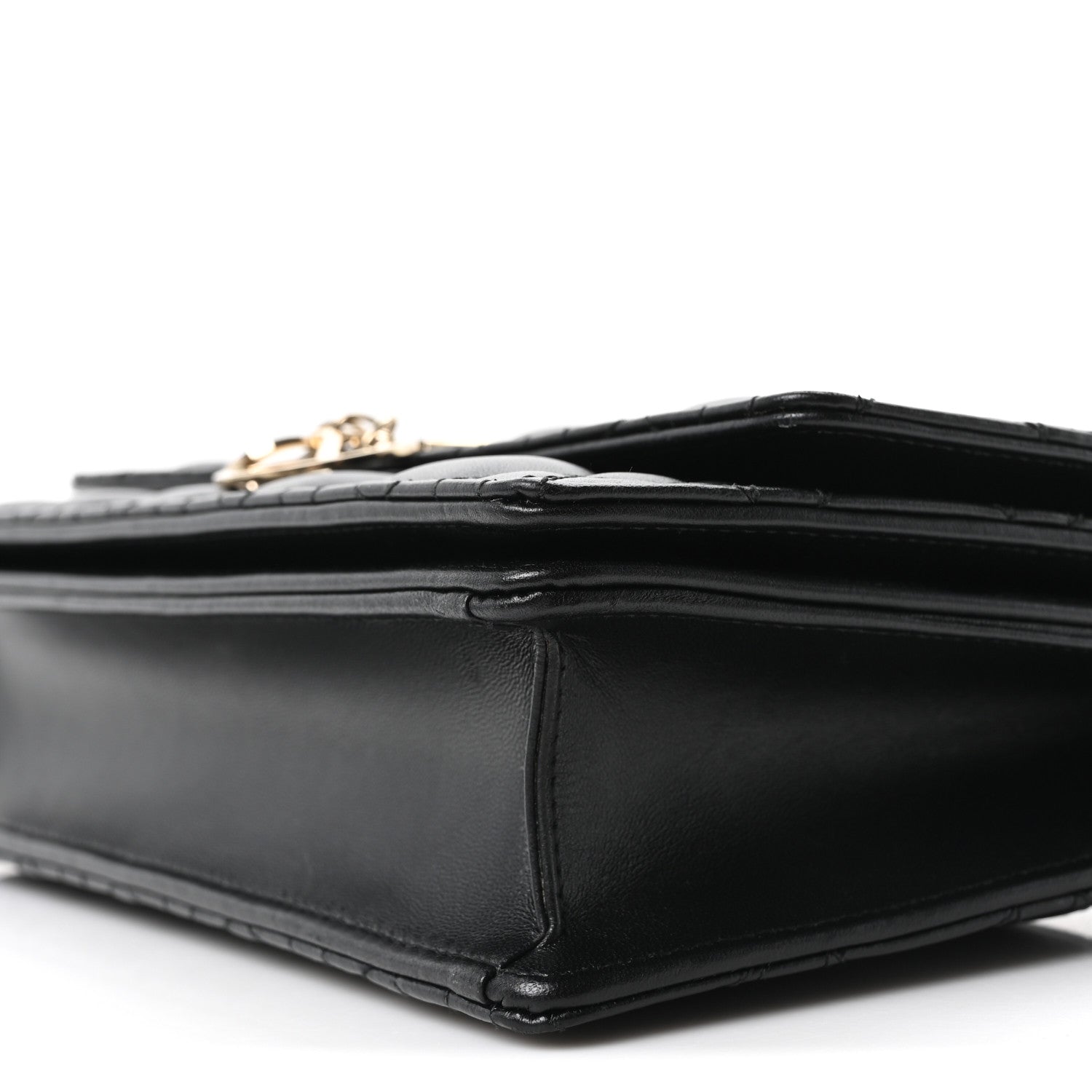 Christian Dior Lambskin Cannage My Dior Top Handle Bag Black 9 of 10