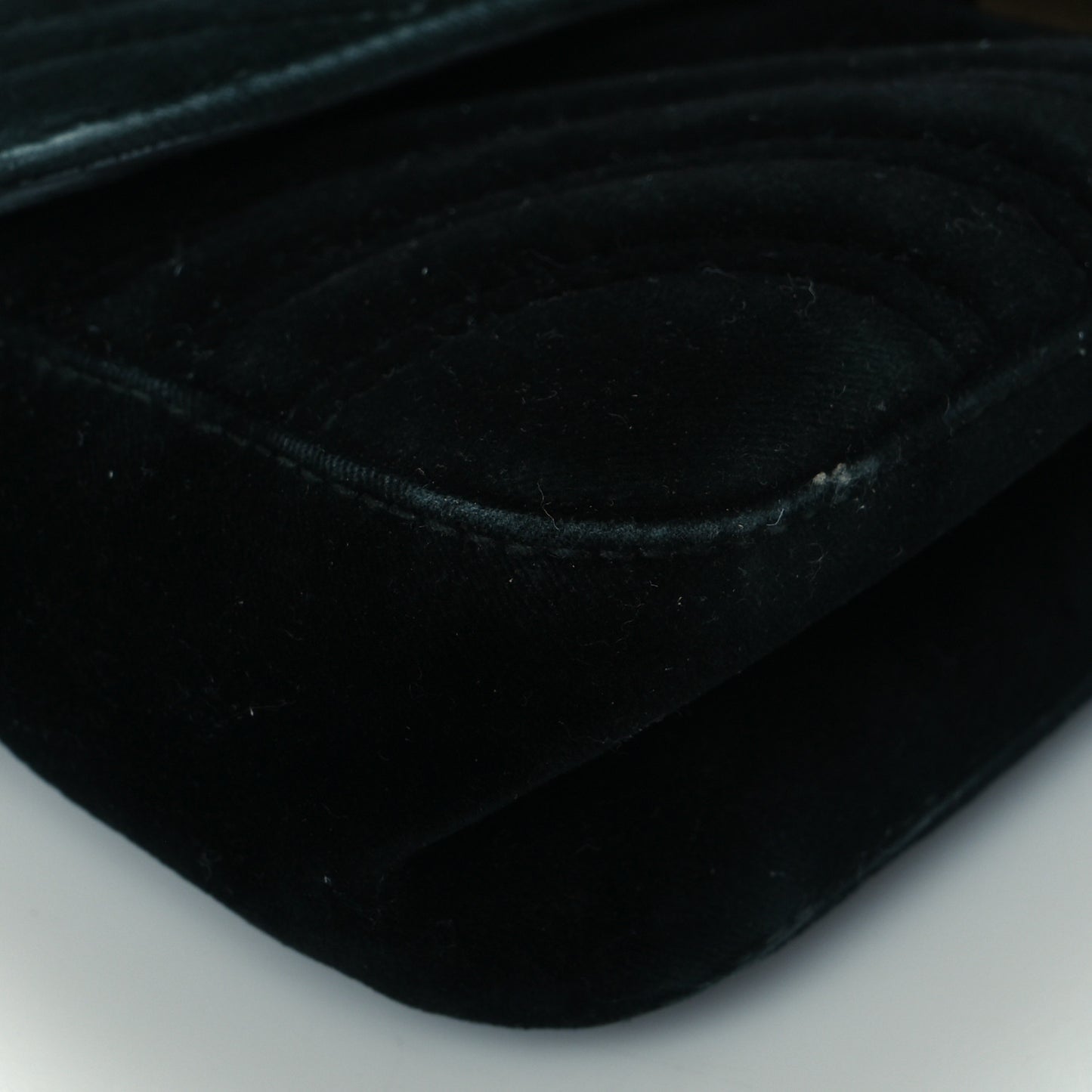 Velvet Matelasse Mini GG Marmont Shoulder Bag Black
