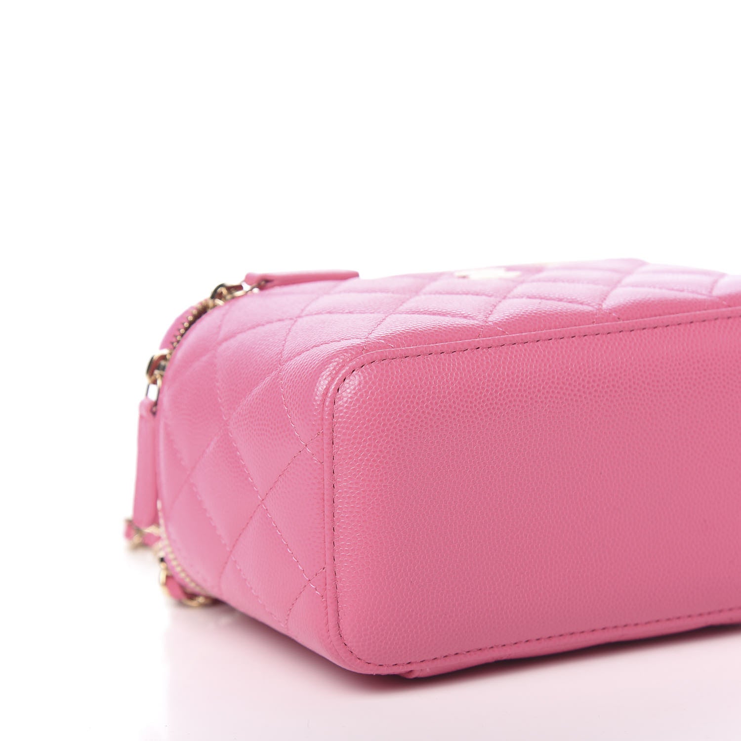 Chanel Caviar Quilted Small Vanity Case With Chain Pink 9 of 11