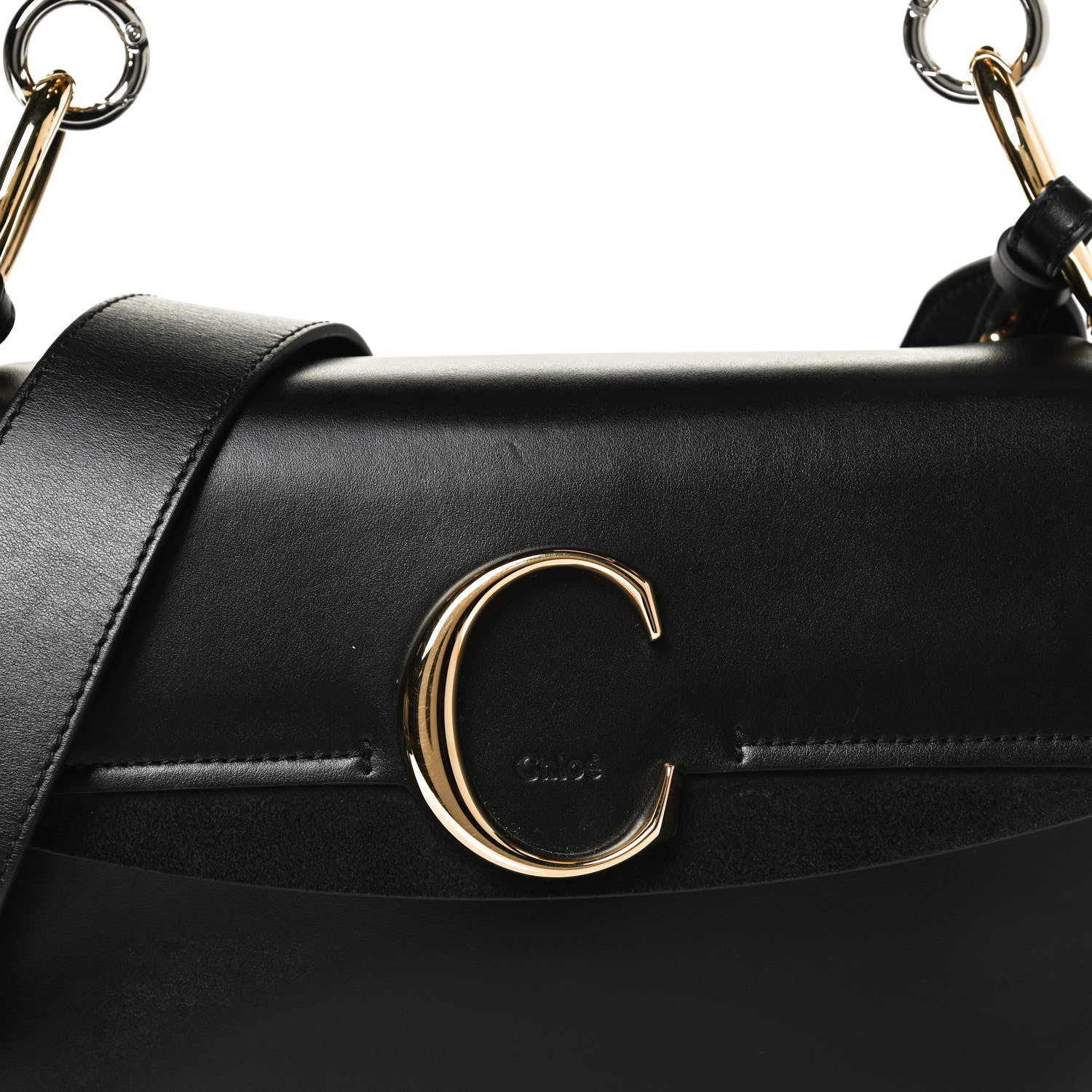 Chloe Calfskin Small C Double Carry Black 9 of 13